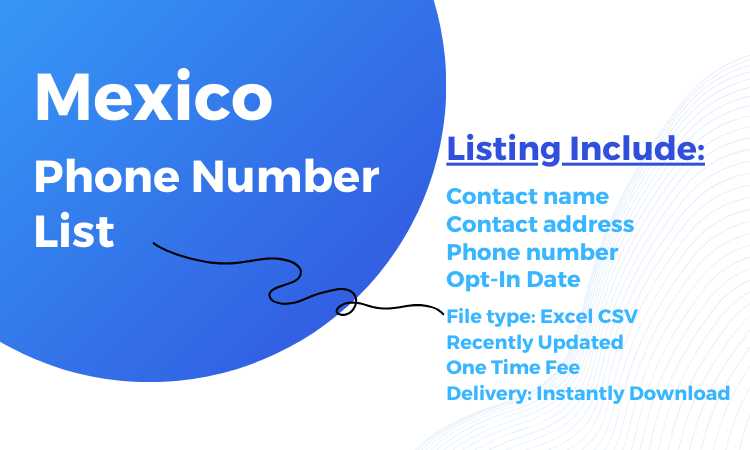 Mexico phone number list